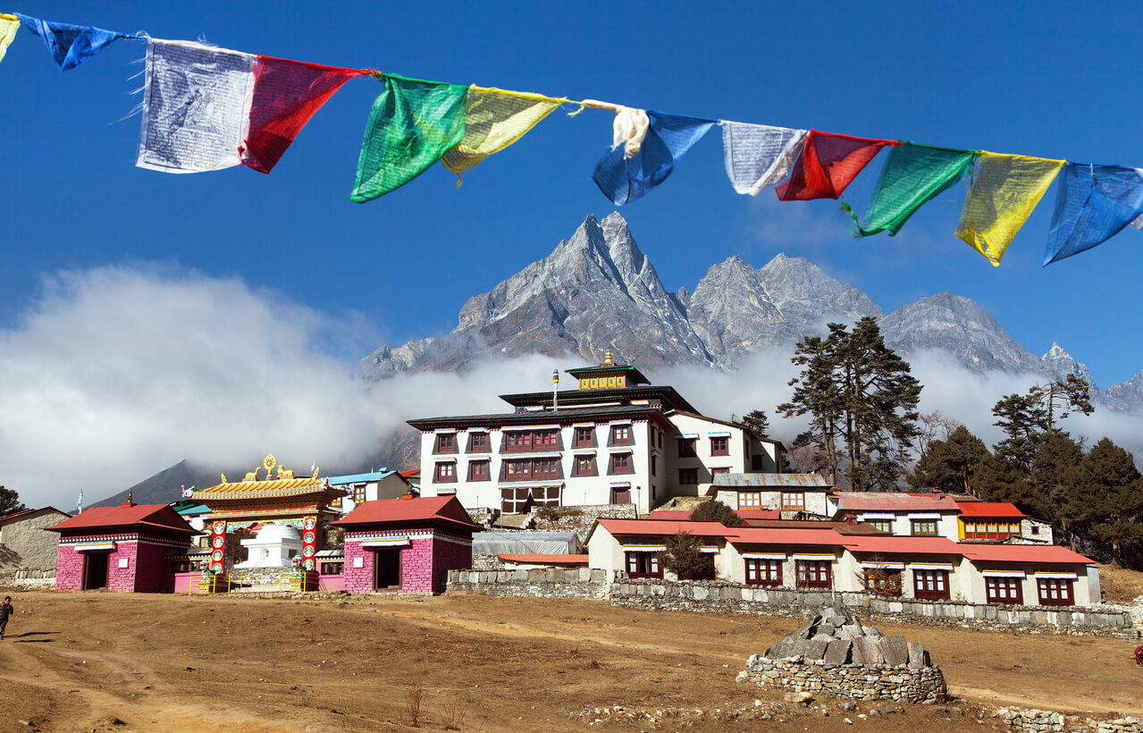 Nepal: Monastère de Tengboche, vallée de Khumbu Nepal: Monastère de Tengboche, vallée de Khumbu